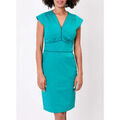 Robes sur Grenoble : Robe courte La Fiancee Du Mekong Robe cintr&eacute;e coton stretch MARIANA Bleu
