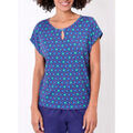 T-shirt La Fiancee Du Mekong T-shirt imprim&eacute; loose maille fluide MIA Bleu Grenoble