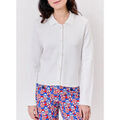 Gilet La Fiancee Du Mekong Gilet col polo maille coton droit GALET Grenoble