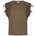 Tee-shirts sur Grenoble : T-shirt Liu Jo T-shirt avec d&eacute;tails macram&eacute; Vert
