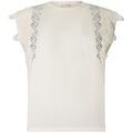 Tee-shirts sur Grenoble : T-shirt Liu Jo T-shirt avec d&eacute;tails macram&eacute; Blanc