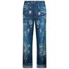 Jeans Liu Jo Pantalon droit avec imprim&eacute; num&eacute;rique Bleu