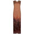 Robe Liu Jo Robe longue en maille imprim&eacute;e Marron