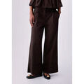Pantalon Liu Jo Pantalon &eacute;vas&eacute; en popeline Marron