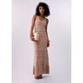 Robe Liu Jo Robe longue en maille ajour&eacute;e Rose