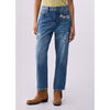 Jeans mom Liu Jo Jean droit avec broderies bijoux