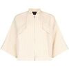 Veste Liu Jo Veste &agrave; fines rayures avec broderies bijoux Blanc