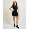 Robe courte Guess Mini robe femme en m&eacute;lange viscose Noir