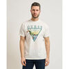 T-shirt Guess T-shirt homme avec imprim&eacute; triangle Blanc