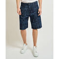 Shorts/Bermuda sur Grenoble : Short EAX Bermuda homme en denim imprim&eacute; Bleu