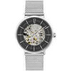 Montre Pierre Lannier Montre Homme GAIUS Noir Acier milanais Argent&eacute; Noir
