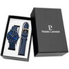 Montre Pierre Lannier Coffret Homme ESSENTIAL Bleu Cuir Bleu