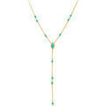 Collier Orusbijoux Collier En Argent Cravate Dor&eacute; Pierre Amazonite Dor&eacute; Grenoble