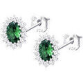 Boucles d'oreille sur Grenoble : Boucles oreilles Lotus Clous d'oreille Silver Marquise vert