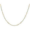 Collier Orusbijoux Collier Argent Dor&eacute; Maillon Pierre Amazonite Dor&eacute;