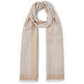Echarpe Liu Jo Foulard &agrave; logo jacquard Beige