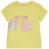 T-shirt enfant Liu Jo T-shirt avec imprim&eacute; et pierres Jaune