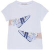 T-shirt enfant Liu Jo T-shirt avec imprim&eacute; et pierres Blanc