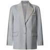 Veste Liu Jo Blazer &agrave; rayures craie avec clous Gris