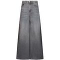 Jeans sur Grenoble : Jeans flare / larges Liu Jo Jean super &eacute;vas&eacute; &agrave; taille haute Gris
