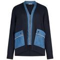 Gilet Liu Jo Cardigan &agrave; rayures Bleu Grenoble