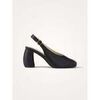 Chaussures escarpins Vanessa Wu Escarpins slingbacks &agrave; talon demi-lune LUNA Loop Noir