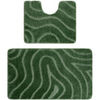 Tapis de bain Rugsx Ensemble de salle de bain deux pi&egrave;ces 60x100 cm Vert 60x100 cm. . Maison > Tapis de bain.