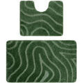 Tapis de bain sur Grenoble : Tapis de bain Rugsx Ensemble de salle de bain deux pi&egrave;ces 60x100 cm Vert 60x100 cm. . Maison > Tapis de bain.