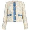 Veste Liu Jo Veste en bouclette avec d&eacute;tails denim Bleu