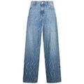 Jeans flare / larges Liu Jo Jean &eacute;vas&eacute; avec d&eacute;tails grav&eacute;s au laser Bleu Grenoble