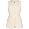 Veste Liu Jo Veste sans manches &agrave; ceinture Beige