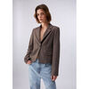 Veste Liu Jo Blazer slim en tissu m&eacute;lang&eacute; Marron