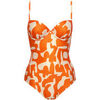 Maillots de bain Lisca Maillot de bain une pi&egrave;ce pr&eacute;form&eacute; ASWAN Orange