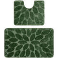 D&eacute;coration sur Grenoble : Tapis Rugsx Ensemble de salle de bain deux pi&egrave;ces 60x100 cm Vert 60x100 cm. . Maison & D&eacute;co > Tapis.