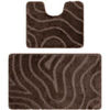 Tapis Rugsx Ensemble de salle de bain deux pi&egrave;ces 60x100 cm Marron 60x100 cm. . Maison & D&eacute;co > Tapis.
