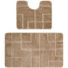 Tapis de bain Rugsx Ensemble de salle de bain deux pi&egrave;ces 60x100 cm Beige 60x100 cm. . Maison > Tapis de bain.