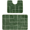 Tapis Rugsx Ensemble de salle de bain deux pi&egrave;ces 60x100 cm Vert 60x100 cm. . Maison & D&eacute;co > Tapis.