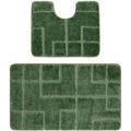 D&eacute;coration sur Grenoble : Tapis Rugsx Ensemble de salle de bain deux pi&egrave;ces 60x100 cm Vert 60x100 cm. . Maison & D&eacute;co > Tapis.