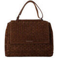 Sacs &agrave; mains sur Grenoble : Sac &agrave; main Orciani Sac Media Peach Woven en daim marron