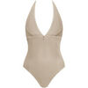 Maillots de bain Lisca Maillot de bain une pi&egrave;ce pr&eacute;form&eacute; dos nu sans armatures Beige