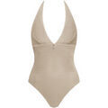 Maillots de bain sur Grenoble : Maillots de bain Lisca Maillot de bain une pi&egrave;ce pr&eacute;form&eacute; dos nu sans armatures Beige