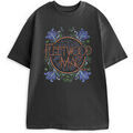 Tee-shirts sur Grenoble : T-shirt Fleetwood Mac Flowers T-shirt &agrave; manches courtes Noir
