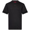 T-shirt HUGO T-SHIRT NOIR AVEC BORDURES &Agrave; LOGOS SUPERPOS&Eacute;ES SUR LA POITRI Noir