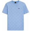T-shirt BOSS T-shirt en coton m&eacute;lang&eacute; &agrave; motif jacquard balle de tenis TS_ Bleu