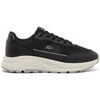 Baskets basses Lacoste Baskets Run Set su&egrave;de noires et beiges Noir
