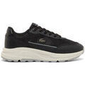 Baskets basses Lacoste Baskets Run Set su&egrave;de noires et beiges Noir