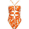 Maillots de bain Lisca Maillot de bain une pi&egrave;ce &eacute;chancr&eacute; sans armatures ASWAN Orange