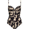 Maillots de bain Lisca Maillot de bain une pi&egrave;ce pr&eacute;form&eacute; ASWAN Noir