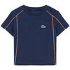 T-shirt enfant Lacoste T-shirt Sport Ultra Dry pour Enfant avec Imprim&eacute; Crocodile Bleu