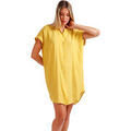 Robe courte Admas Tunique de plage boutonnée manches courtes Fluido Jaune Robe courte Admas Tunique de plage boutonnée manches courtes Fluido Jaune Grenoble